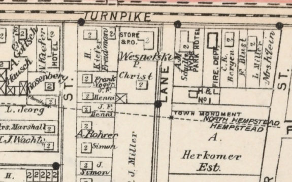 Martin Wesnofske on New Hyde Park map 1914